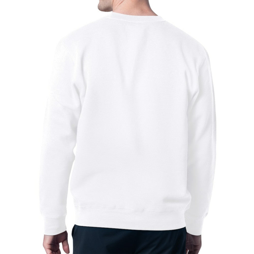 NHL White St. Louis Blues Starter Mesh Look Team Name Logo Pullover Sweatshirt