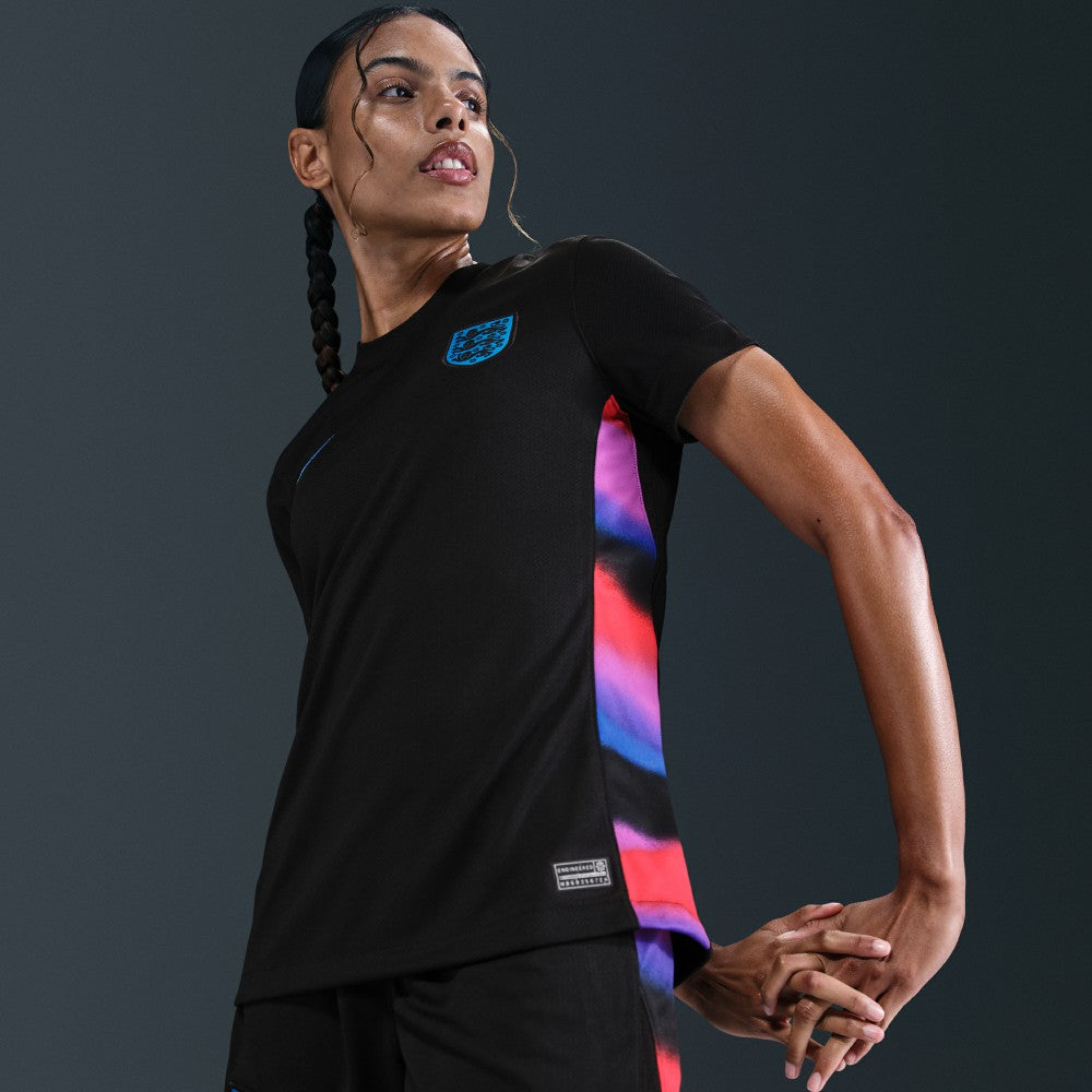England Women's National Team Women's 2025/26 Away Replica Jersey - Nike Black