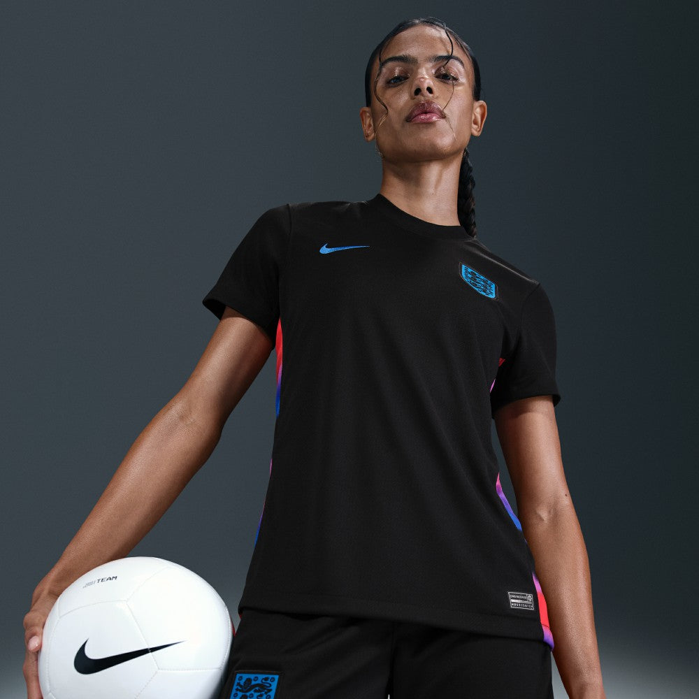 England Women's National Team Women's 2025/26 Away Replica Jersey - Nike Black