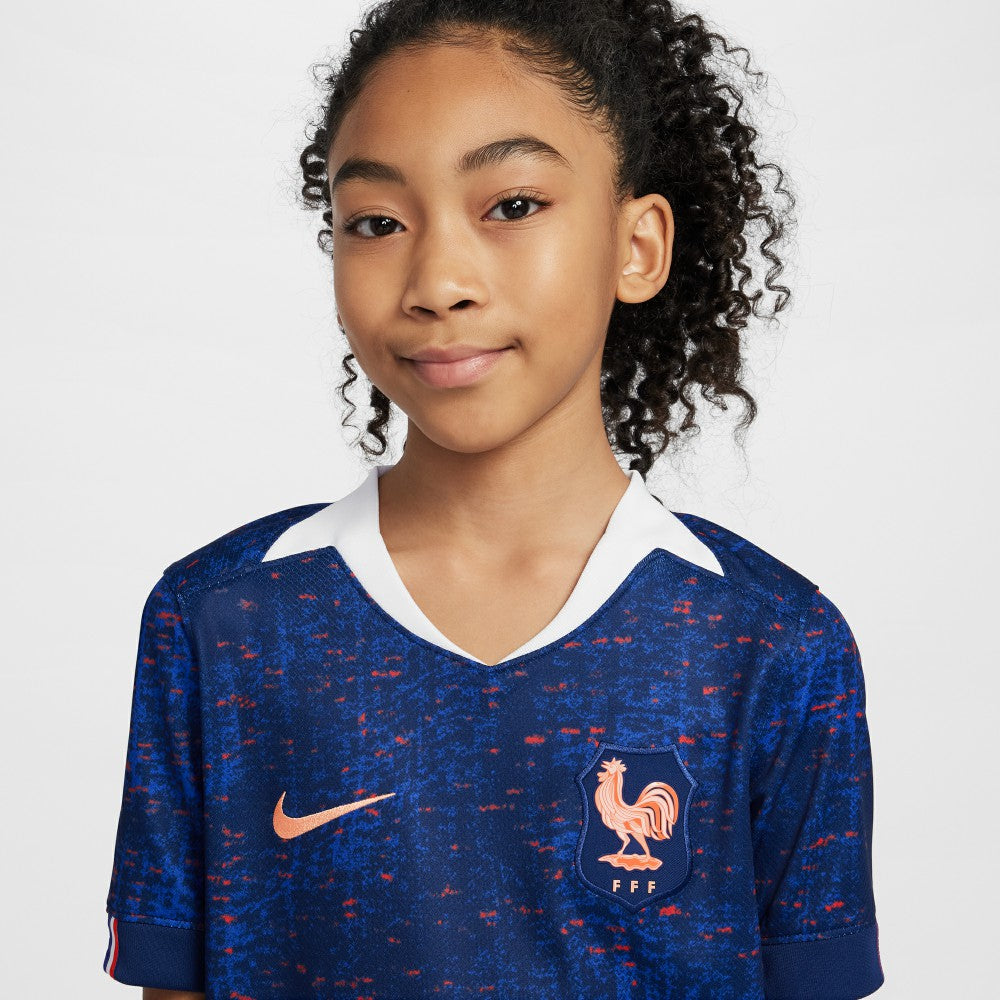 France Women's National Team Youth 2025/26 Home Replica Jersey - Nike Blue