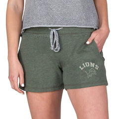 Concepts Sport Women's Mainstream French Terry Tri-Blend Shorts - Detroit Lions