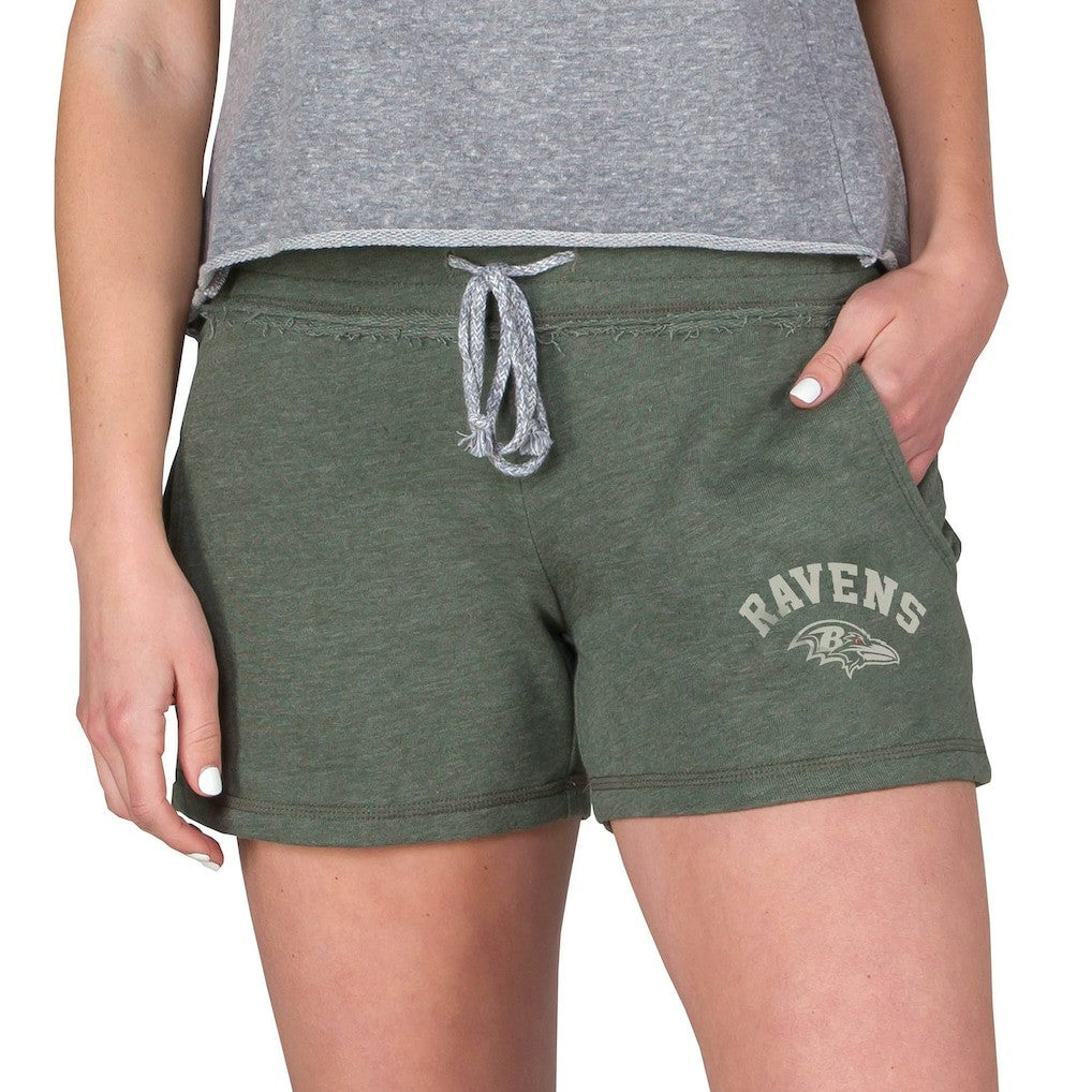 Concepts Sport Women's Mainstream French Terry Tri-Blend Shorts - Baltimore Ravens