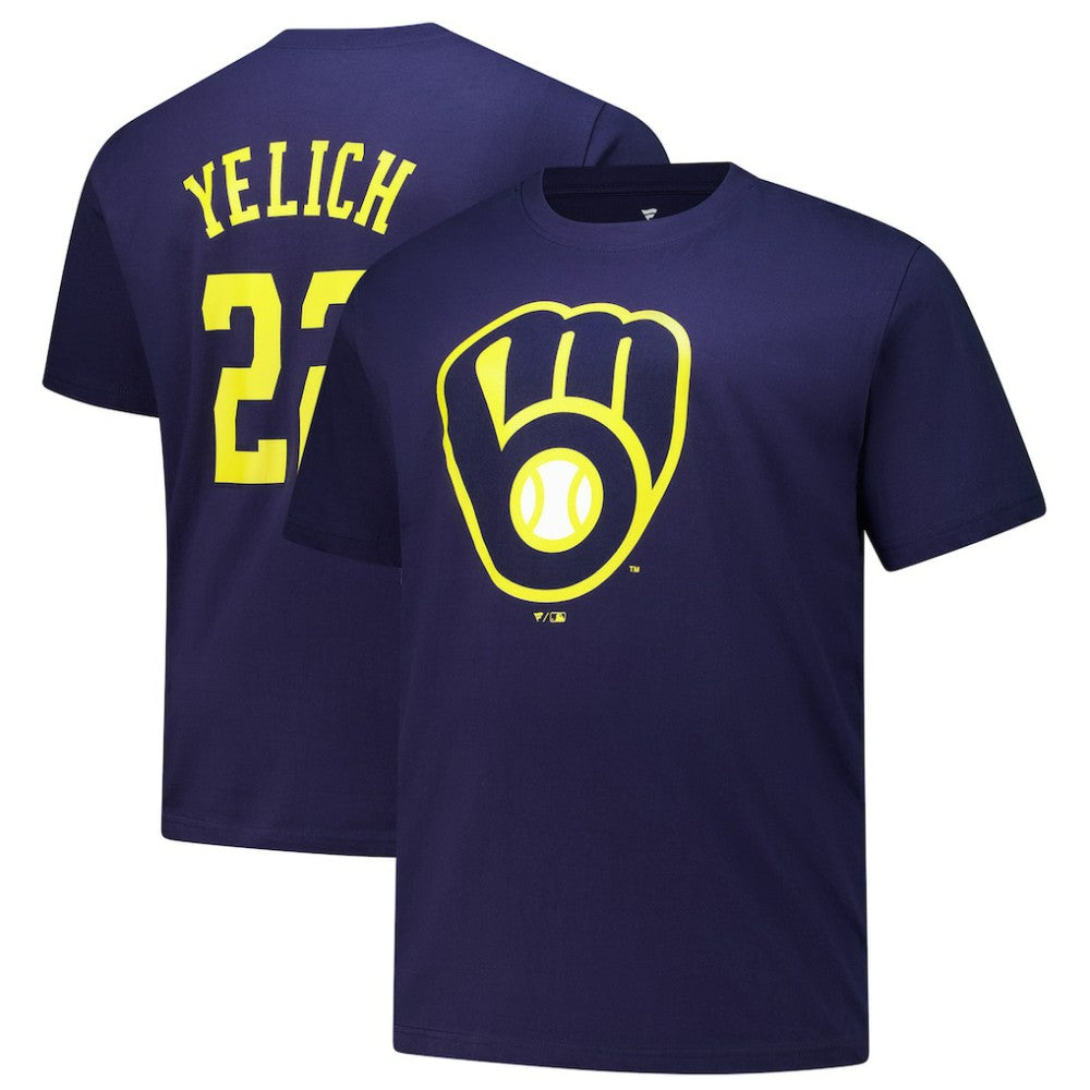 MLB Christian Yelich Milwaukee Brewers Fanatics Big & Tall Name & Number T-Shirt