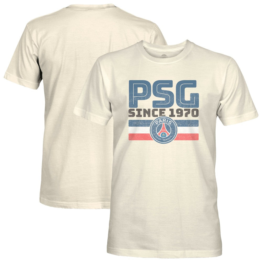 Paris Saint-Germain 1863FC Retro Stripes T-Shirt -  Tan