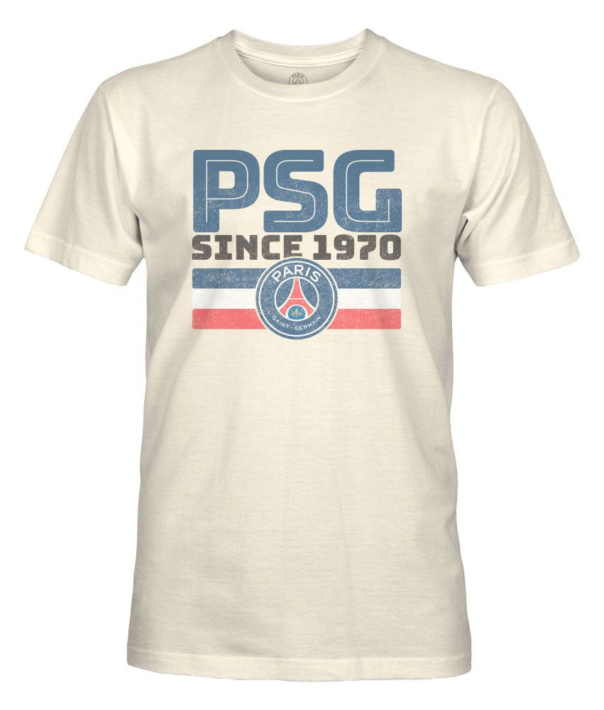 Paris Saint-Germain 1863FC Retro Stripes T-Shirt -  Tan