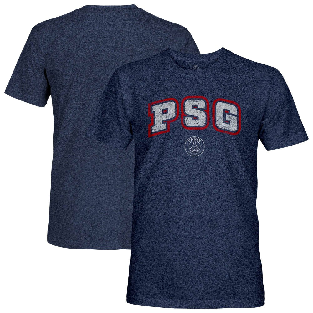 Paris Saint-Germain 1863FC Athletic Wordmark Vintage Tri-Blend T-Shirt -  Navy