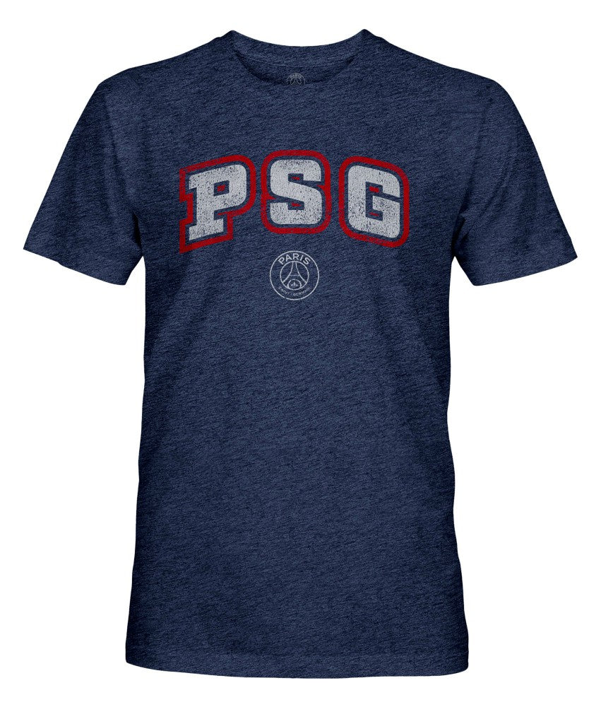 Paris Saint-Germain 1863FC Athletic Wordmark Vintage Tri-Blend T-Shirt -  Navy