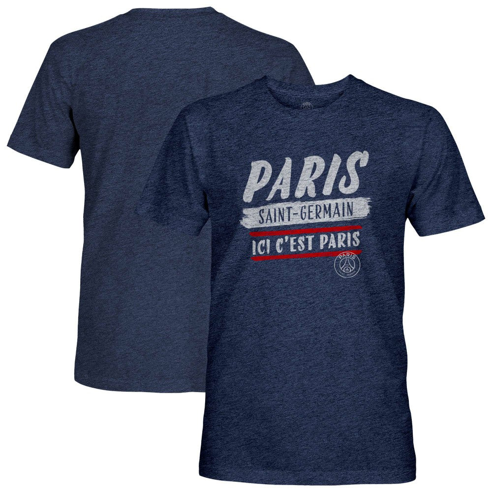 Paris Saint-Germain 1863FC Signage Vintage Tri-Blend T-Shirt -  Navy