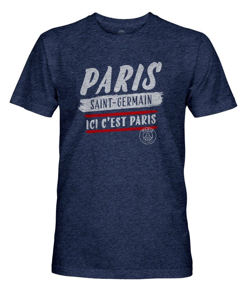 Paris Saint-Germain 1863FC Signage Vintage Tri-Blend T-Shirt -  Navy