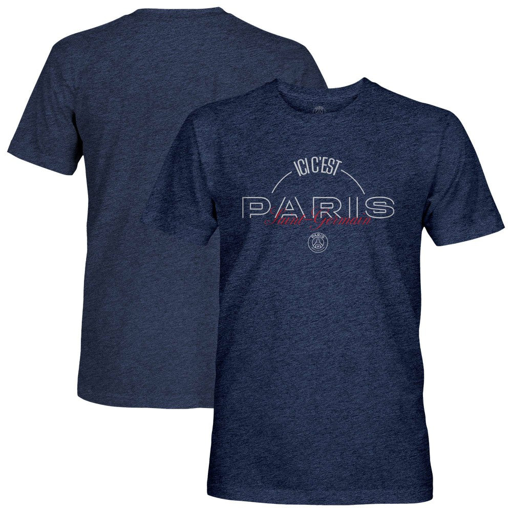 Paris Saint-Germain 1863FC Slogan Vintage Tri-Blend T-Shirt -  Navy