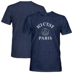 Paris Saint-Germain 1863FC Team Arch Vintage Tri-Blend T-Shirt -  Navy