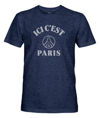 Paris Saint-Germain 1863FC Team Arch Vintage Tri-Blend T-Shirt -  Navy
