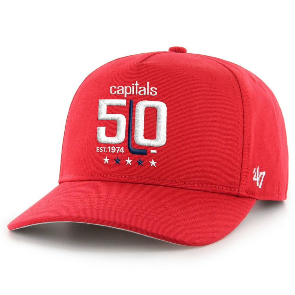 NHL Red Washington Capitals '47 50th Anniversary Hitch Adjustable Hat