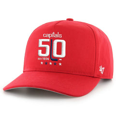 NHL Red Washington Capitals '47 50th Anniversary Hitch Adjustable Hat