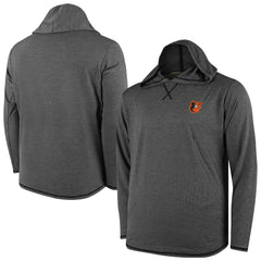 MLB Baltimore Orioles Butter Stripe Tri-Blend Long Sleeve Hoodie T-Shirt - Black