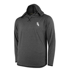 MLB Chicago White Sox Butter Stripe Tri-Blend Long Sleeve Hoodie T-Shirt - Black