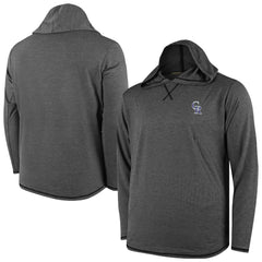MLB Colorado Rockies Butter Stripe Tri-Blend Long Sleeve Hoodie T-Shirt - Black