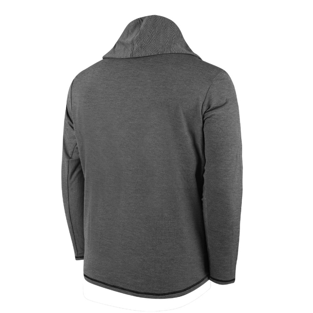 MLB Pittsburgh Pirates Butter Stripe Tri-Blend Long Sleeve Hoodie T-Shirt - Black