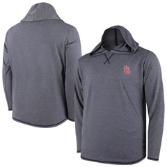 MLB St. Louis Cardinals Butter Stripe Tri-Blend Long Sleeve Hoodie T-Shirt - Navy