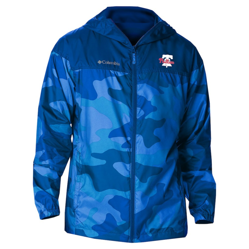 MLB Philadelphia Phillies Columbia Camo Flash Challenger Full-Zip Windbreaker Jacket
