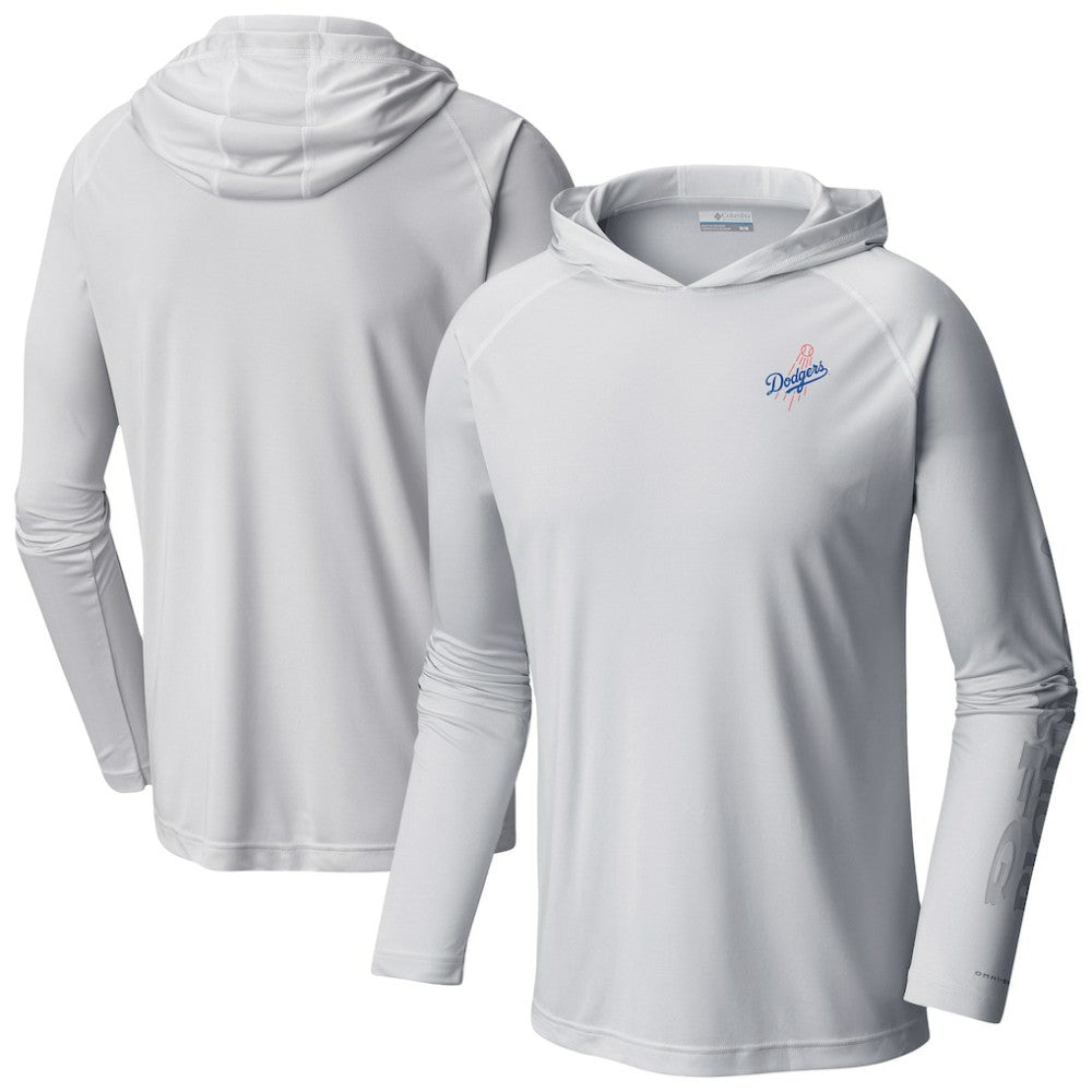 MLB Los Angeles Dodgers Columbia Omni-Wick Terminal Tackle Raglan Long Sleeve Hoodie T-Shirt