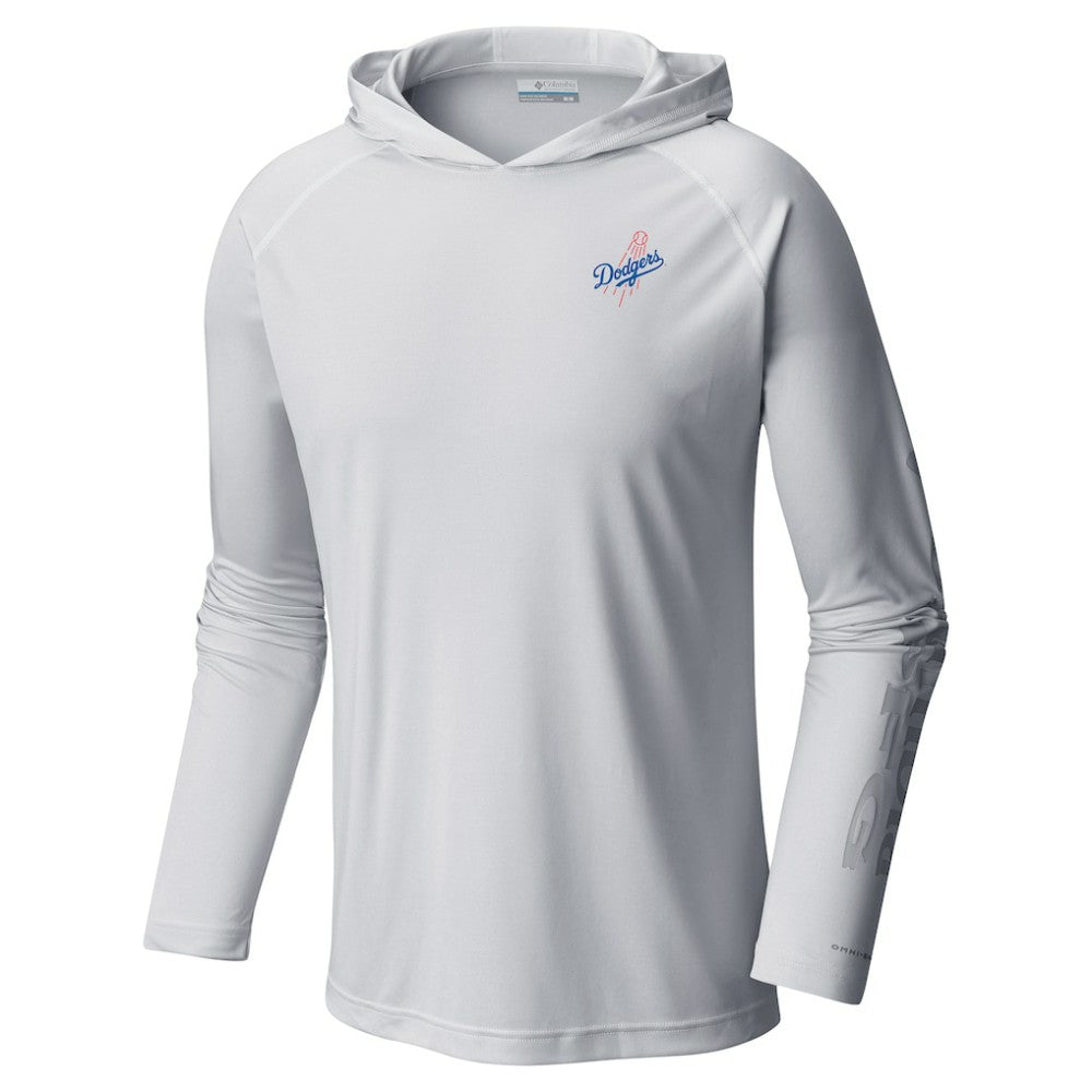 MLB Los Angeles Dodgers Columbia Omni-Wick Terminal Tackle Raglan Long Sleeve Hoodie T-Shirt