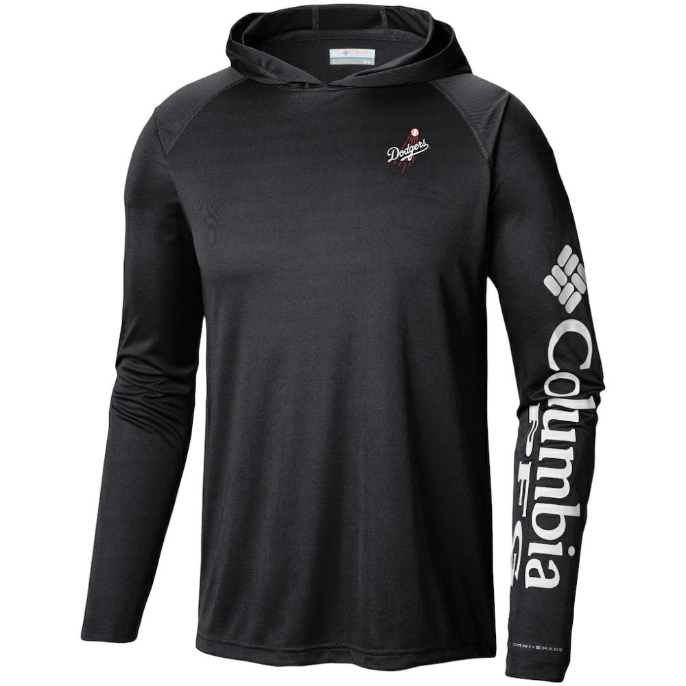 MLB Los Angeles Dodgers Columbia Omni-Wick Terminal Tackle Raglan Long Sleeve Hoodie T-Shirt