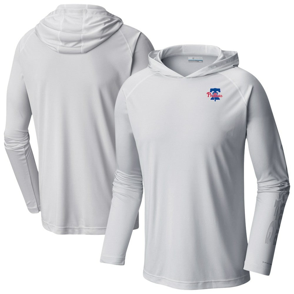 MLB Philadelphia Phillies Columbia Omni-Wick Terminal Tackle Raglan Long Sleeve Hoodie T-Shirt