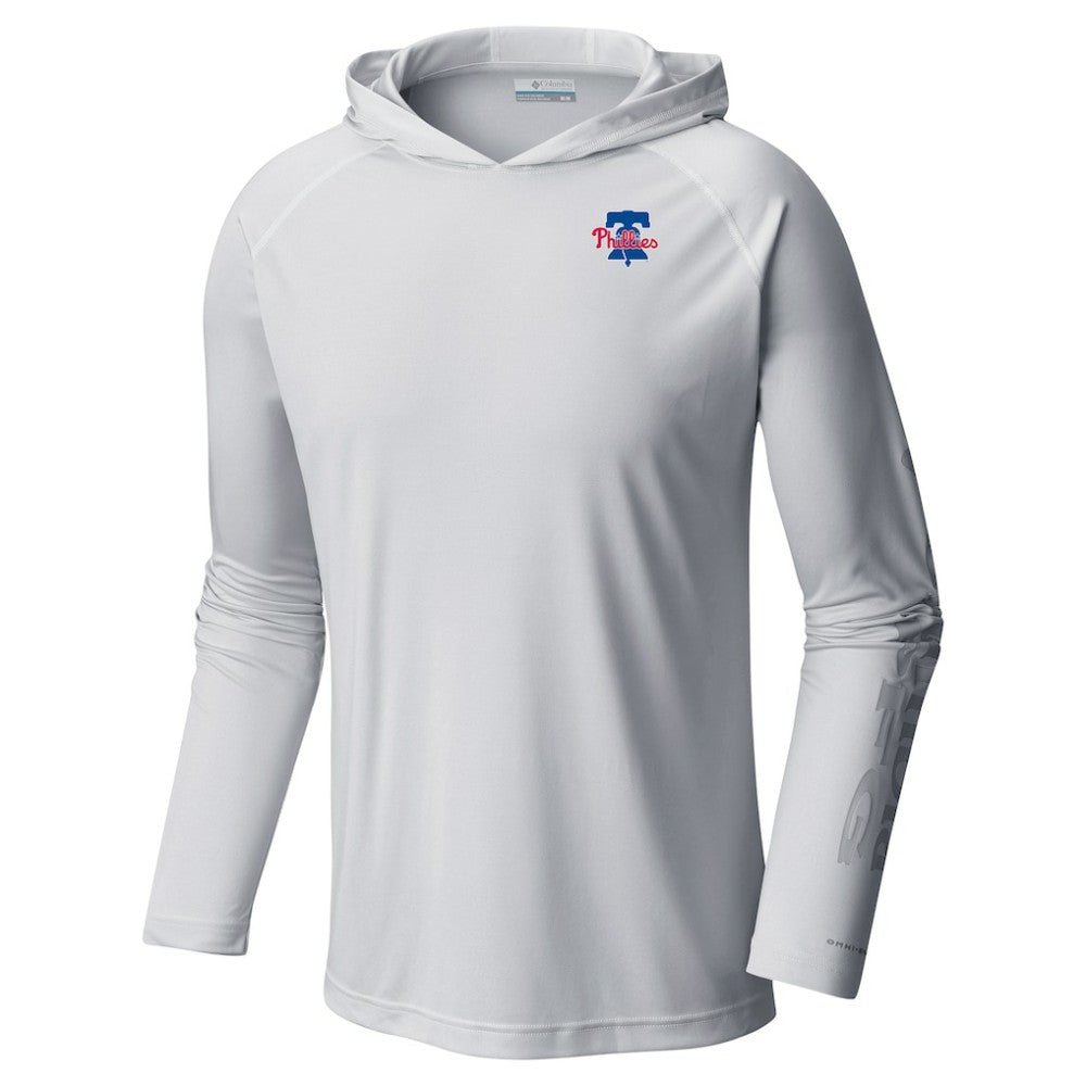 MLB Philadelphia Phillies Columbia Omni-Wick Terminal Tackle Raglan Long Sleeve Hoodie T-Shirt