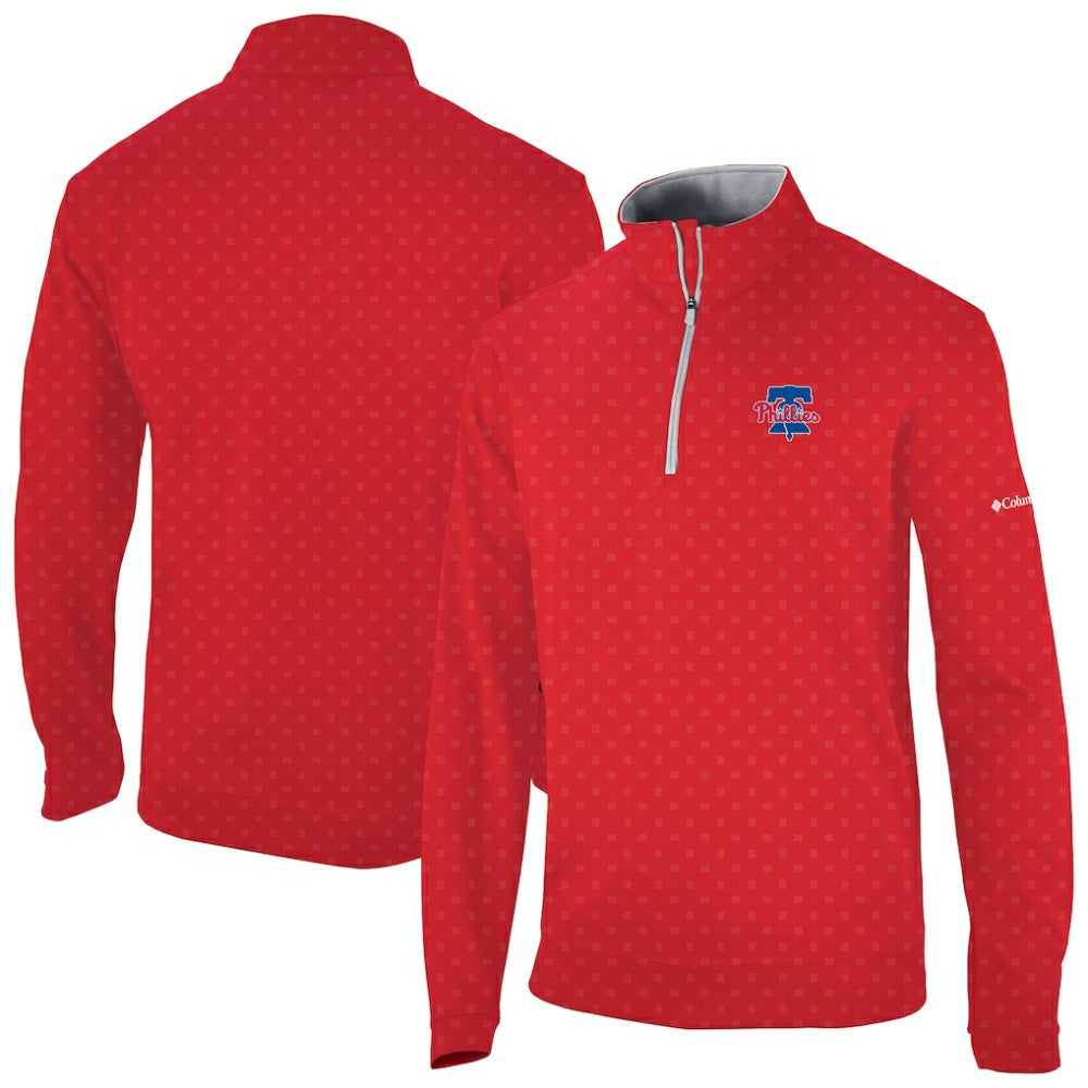 MLB Philadelphia Phillies Columbia Wickham Hills Omni-Wick Quarter-Zip Jacket