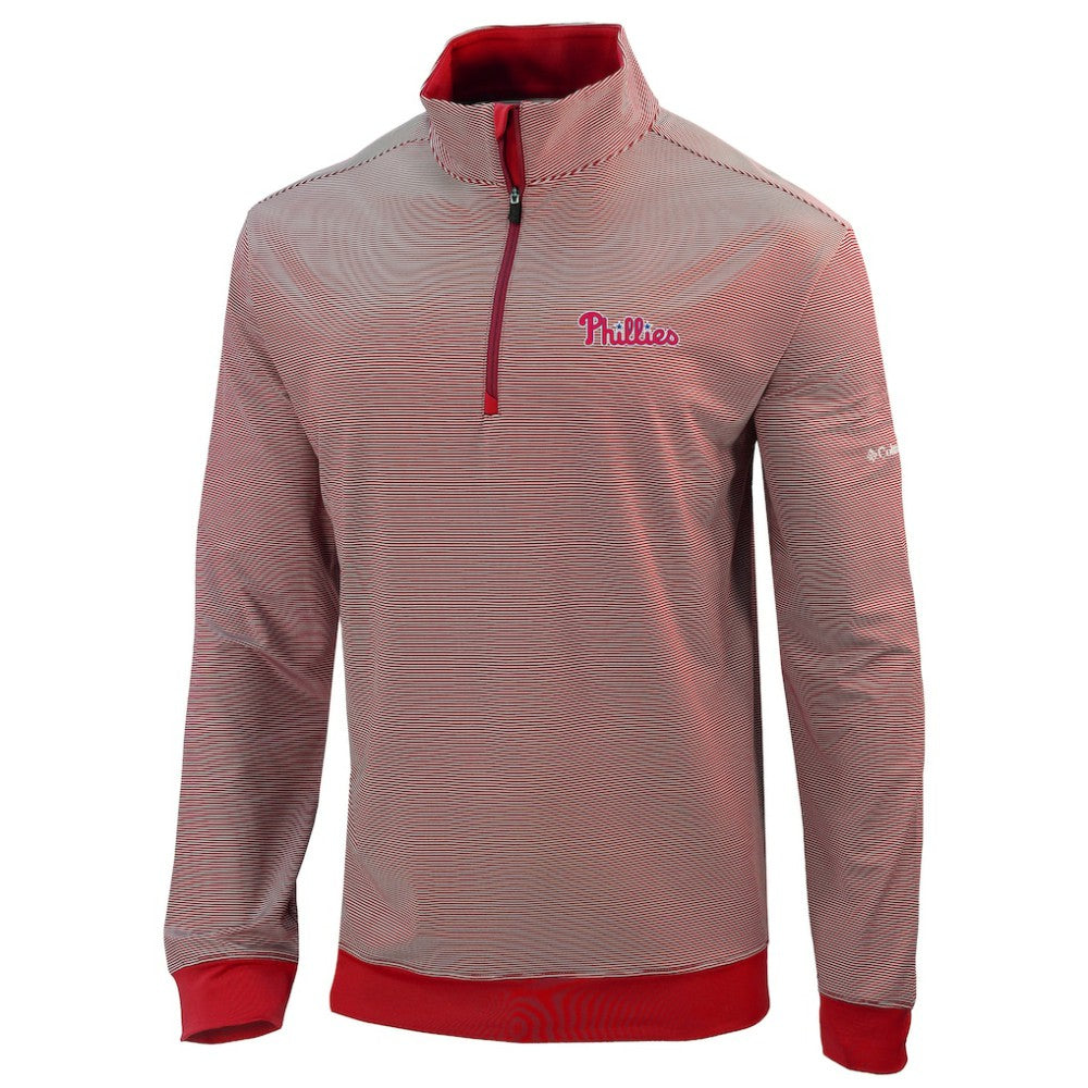 MLB Philadelphia Phillies Columbia Omni-Wick Even Lie Quarter-Zip Pullover Top