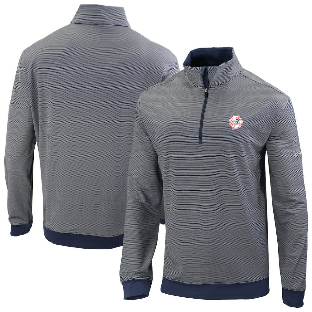 MLB New York Yankees Columbia Omni-Wick Even Lie Quarter-Zip Pullover Top