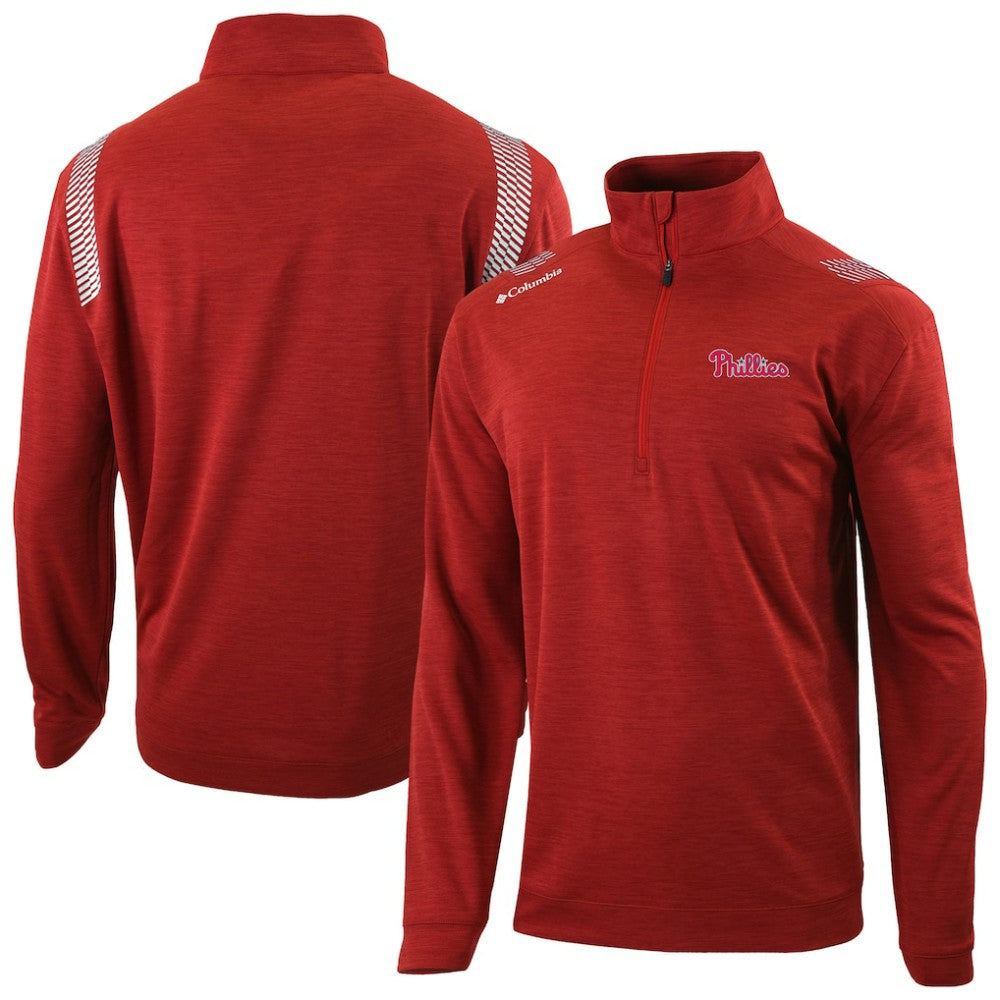 MLB Philadelphia Phillies Columbia Oakland Downs Omni-Wick Quarter-Zip Top