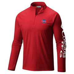 MLB Philadelphia Phillies Columbia Terminal Tackle Raglan Omni-Shade Quarter-Zip Pullover Top