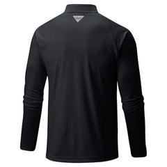MLB Los Angeles Dodgers Columbia Terminal Tackle Raglan Omni-Shade Quarter-Zip Pullover Top
