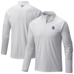 MLB Philadelphia Phillies Columbia Terminal Tackle Raglan Omni-Shade Quarter-Zip Pullover Top