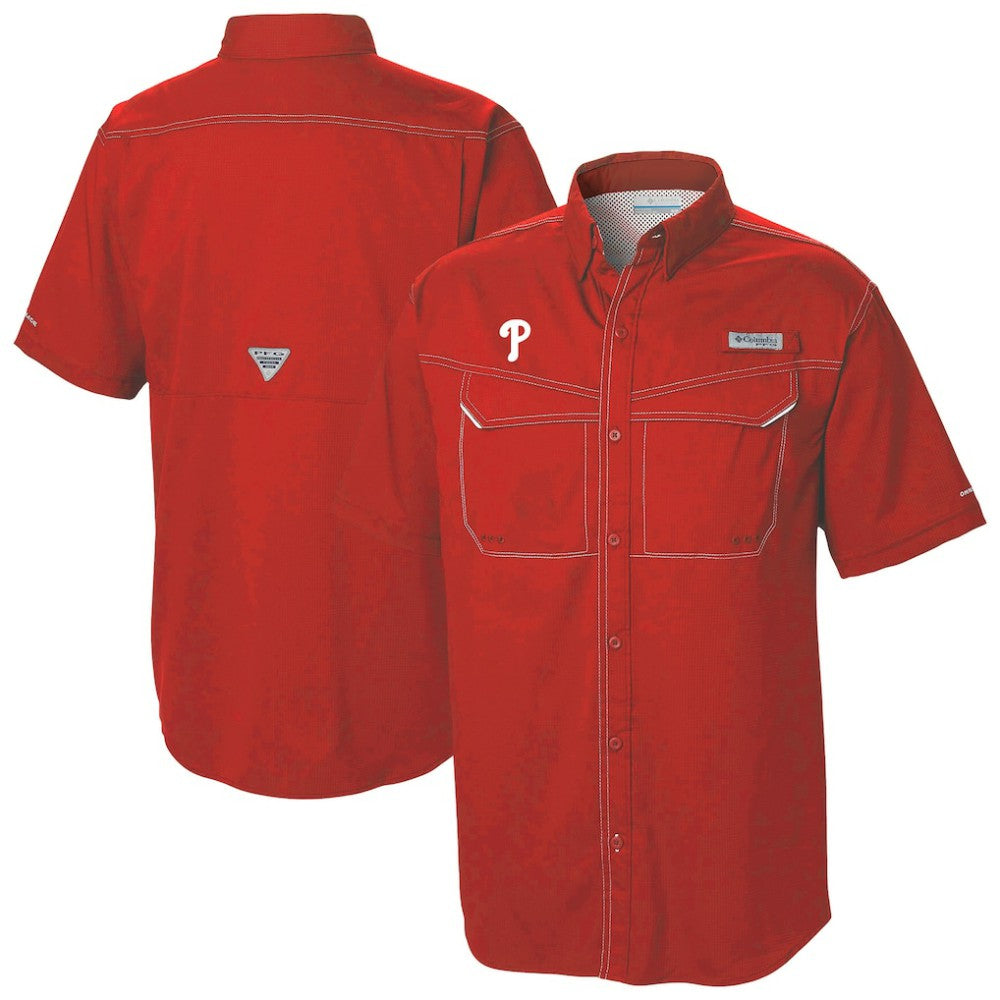 MLB Philadelphia Phillies Columbia Omni-Wick Low Drag Offshore Button-Up Shirt
