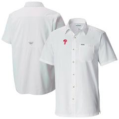MLB Philadelphia Phillies Columbia Slack Tide Omni-Wick Button-Up Camp Shirt