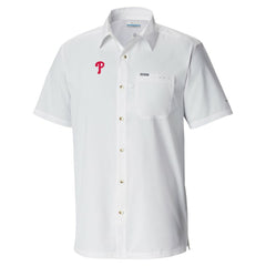 MLB Philadelphia Phillies Columbia Slack Tide Omni-Wick Button-Up Camp Shirt