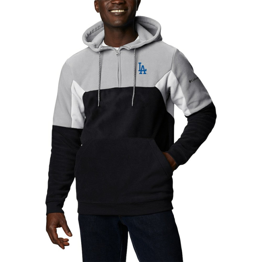 MLB Los Angeles Dodgers Columbia Lodge Fleece Quarter-Zip Hoodie