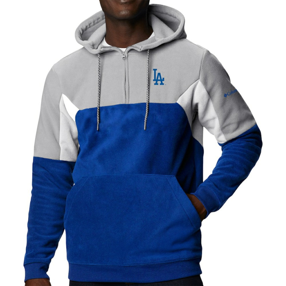 MLB Los Angeles Dodgers Columbia Lodge Fleece Quarter-Zip Hoodie
