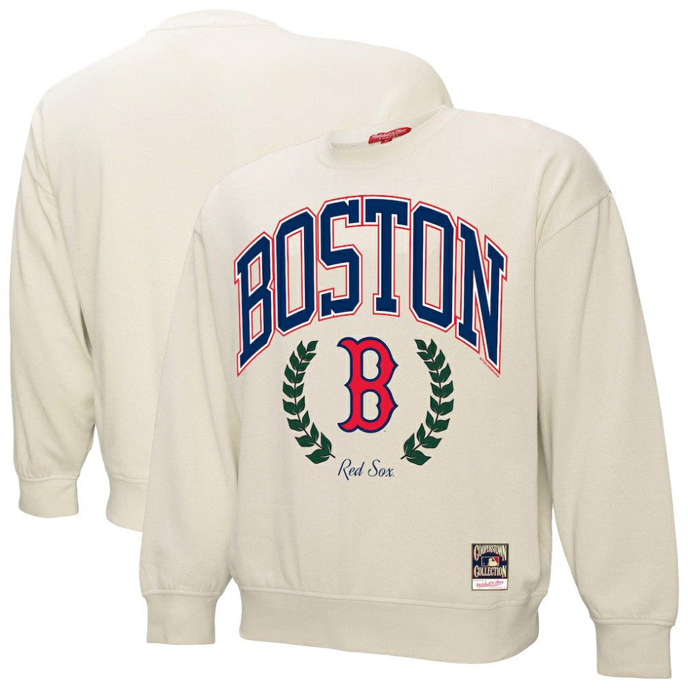 MLB Boston Red Sox Mitchell & Ness Women's Cooperstown Collection Laurel Pullover Sweatshirt