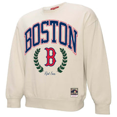 MLB Boston Red Sox Mitchell & Ness Women's Cooperstown Collection Laurel Pullover Sweatshirt