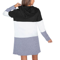 Gameday Couture Women's Tri-Blend Color Block Lightweight Cardigan Hoodie - Washington Commanders