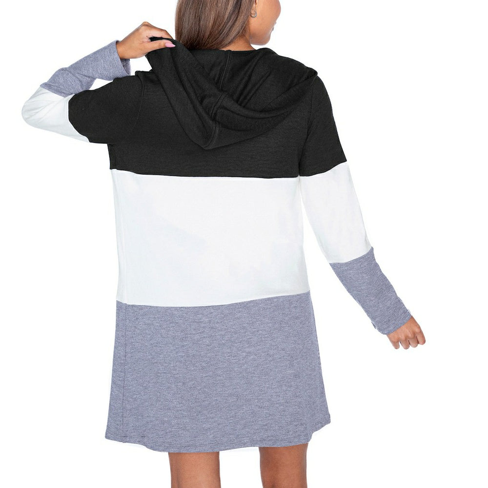 Gameday Couture Women's Tri-Blend Color Block Lightweight Cardigan Hoodie - Indianapolis Colts