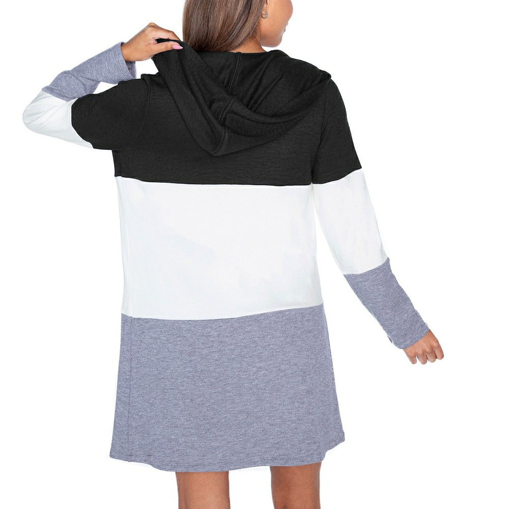 Gameday Couture Women's Tri-Blend Color Block Lightweight Cardigan Hoodie - Baltimore Ravens