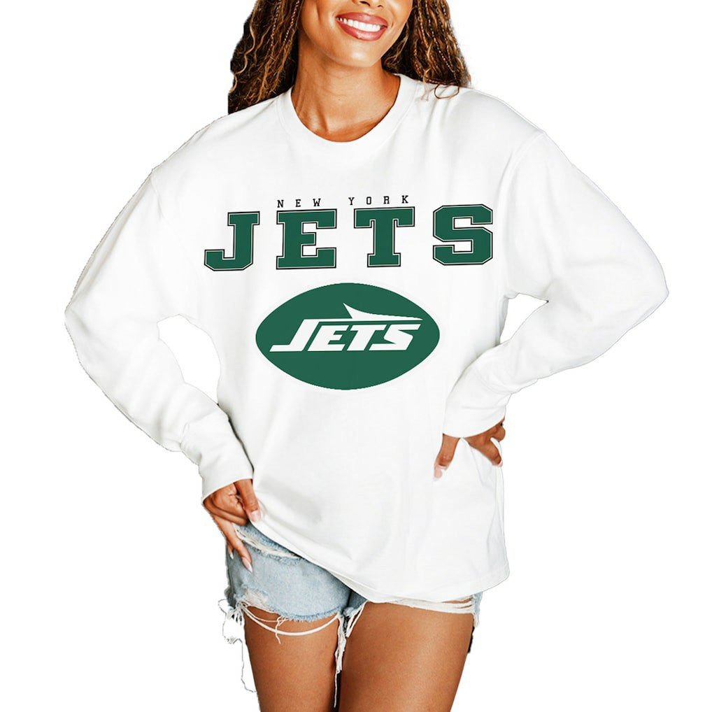 Gameday Couture Women's Big Goals Oversized Long Sleeve T-Shirt - New York Jets