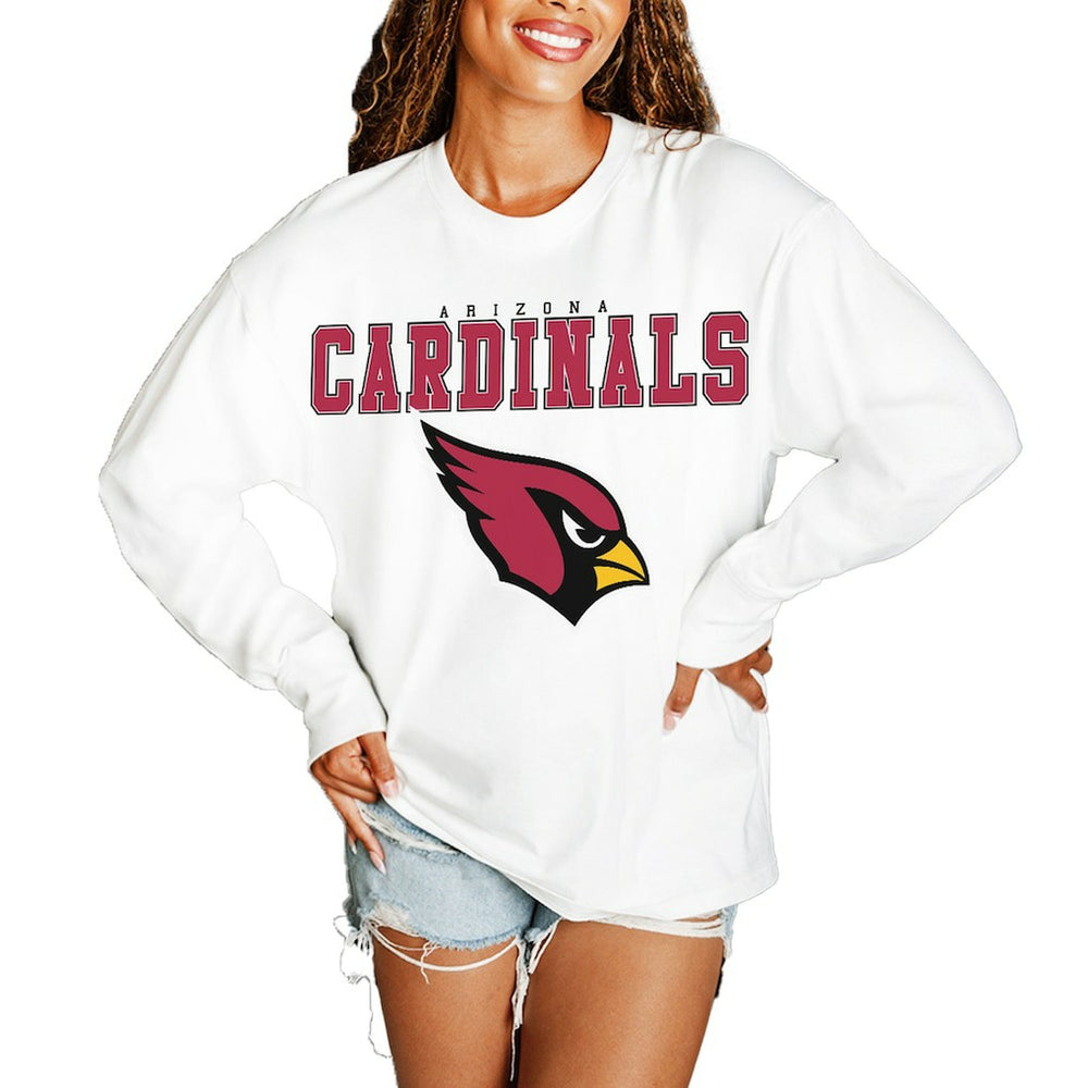 Gameday Couture Women's Big Goals Oversized Long Sleeve T-Shirt - Arizona Cardinals