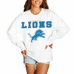 Gameday Couture Women's Big Goals Oversized Long Sleeve T-Shirt - Detroit Lions