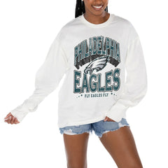 Gameday Couture Women's Time Out Oversized Long Sleeve T-Shirt - Philadelphia Eagles